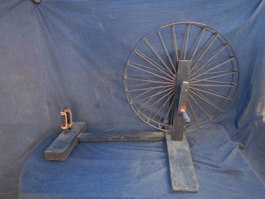 Amazon | 時代物糸巻き機糸車木製糸巻機紡ぎ機古民家古民具