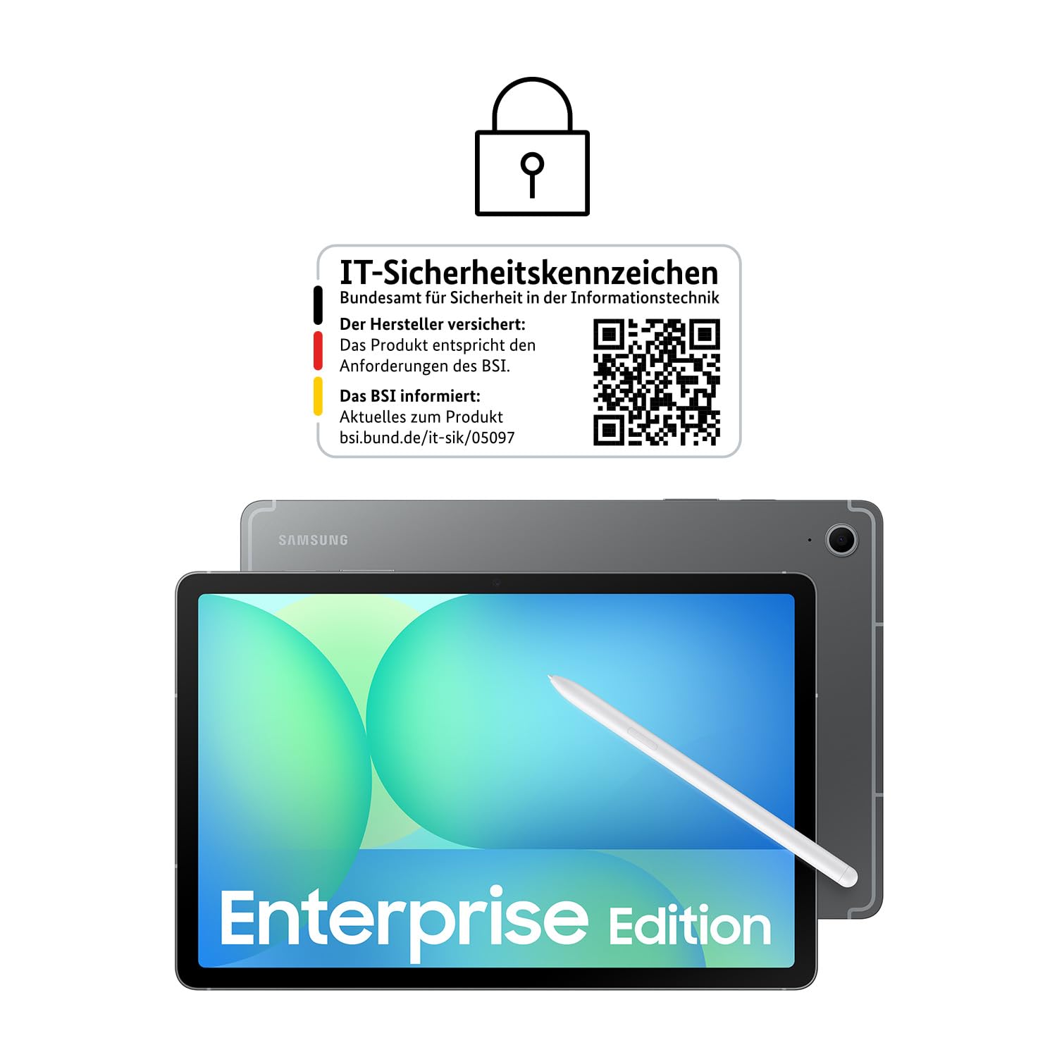 Samsung Galaxy Tab S10 FE 5G Enterprise Edition, AI-Tablet, Android Tablet, 128 GB, 8 GB RAM, 10,9" Display, Lange Akkulaufzeit, 1 Jahr Knox Suite, 36 Monate Her... [Version Rumänische]
