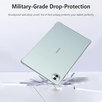 AUUYYA Clear Case for Honor Pad 10 12.1 Inch 2025 Tablet, Airbag Drop Anti Yellowing Anti-Scratch Shockproof, Slim Flexible Silicone TPU Protective Tablet Cover for Honor Pad 10, Transparent