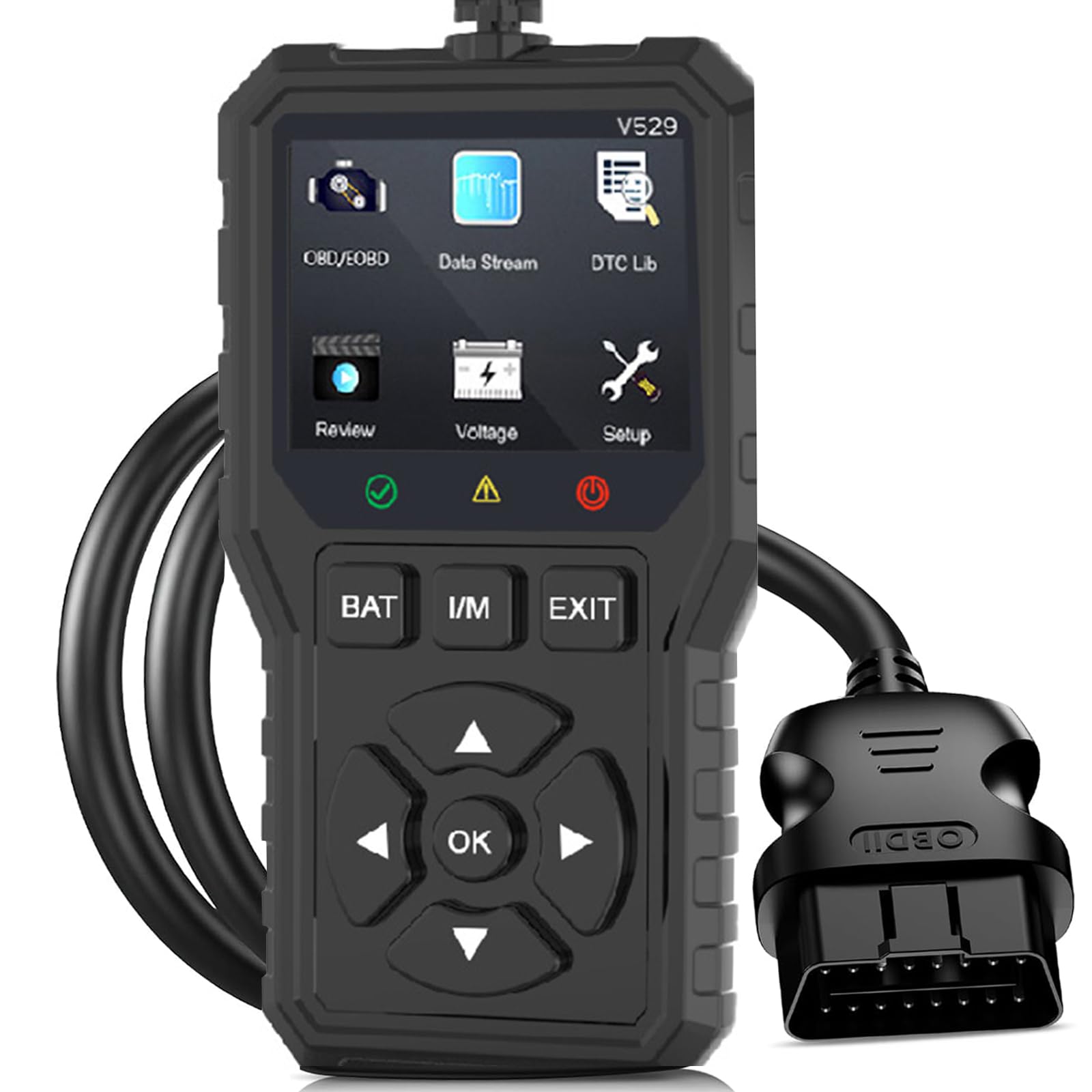 Enhanced OBD2 Diagnosegerät, OBDII Diagnose Fehlerspeicher Auslesen, Auslesegerät OBD-II Diagnosewerkzeuge, Motor Fehlercodeleser, 10 Sprachen DTC KFZ Diagnosegerät für nach 2002 Alle Fahrzeuge