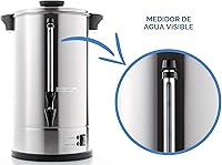 Vista 3 de SYBO SR-CP-50B - Cafetera de percolado de grado comercial de acero inoxidable Urna de agua caliente para hostelería, 50 tazas 8 L, metálica