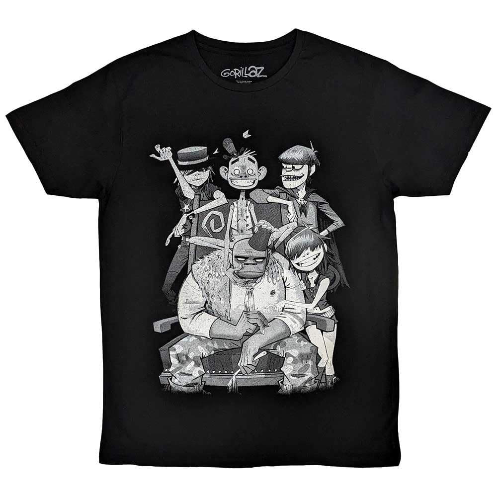 Rock Off Officially Licensed Products Gorillaz George Spray T Shirt XXL Black