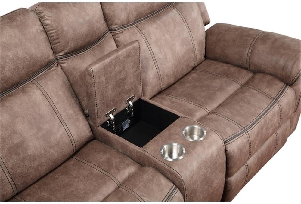 Acme Dollum Sectional Sofa in 2-Tone Chocolate Velvet
