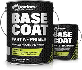 Base Coat 2k Epoxy Primer Paint: High-Performance Protection for Garages, Warehouses, and More – Light Gray, 1 Gallon, 300 sq ft.
