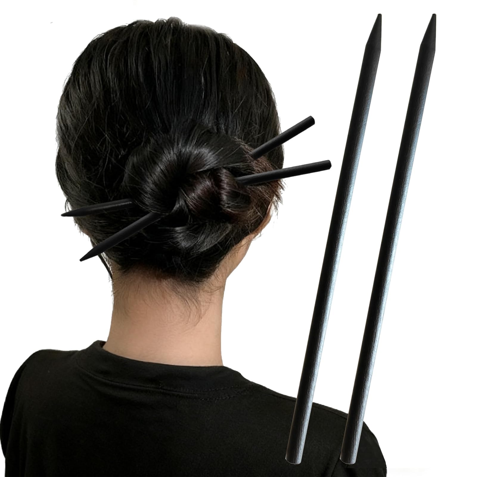 DY.2ten Wooden Hair Clip, Single Clip, Hair Stick, Simple, Hair Ornament, Hair Clip, Everyday Use, Kimono, Yukata, Kimono, Wedding, Coming-of-Age Ceremony, Graduation Ceremony, Bun, Hair Accessory : C