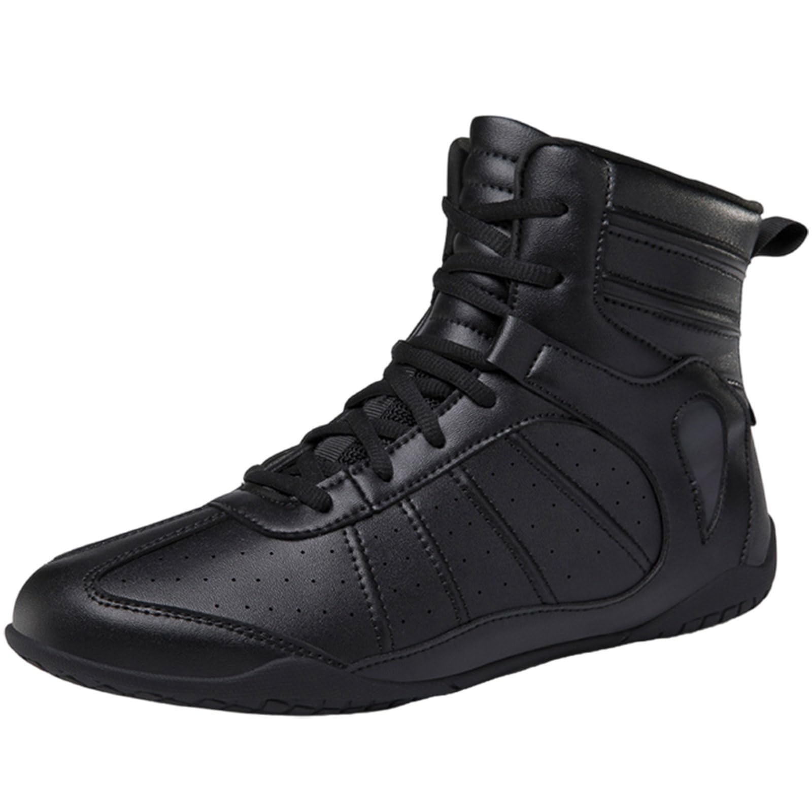 Scarpe da Wrestling Uomo,Scarpe da Boxe Pugilato,Scarpe da Boxe Unisex,Unisex,Moda,Antiscivolo,Flessibili,Traspiranti,Laced,per Kickboxing Sandas Fight Fitness Training,Boxing.