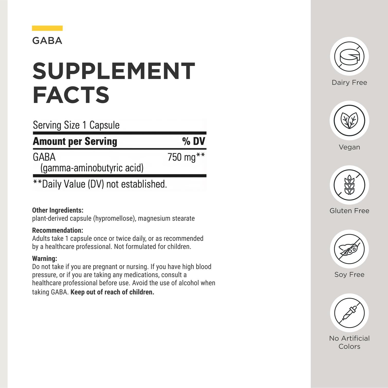 Integrative Therapeutics GABA Brain Health Support Supplement*, 60 Capsules — Amazon image 3