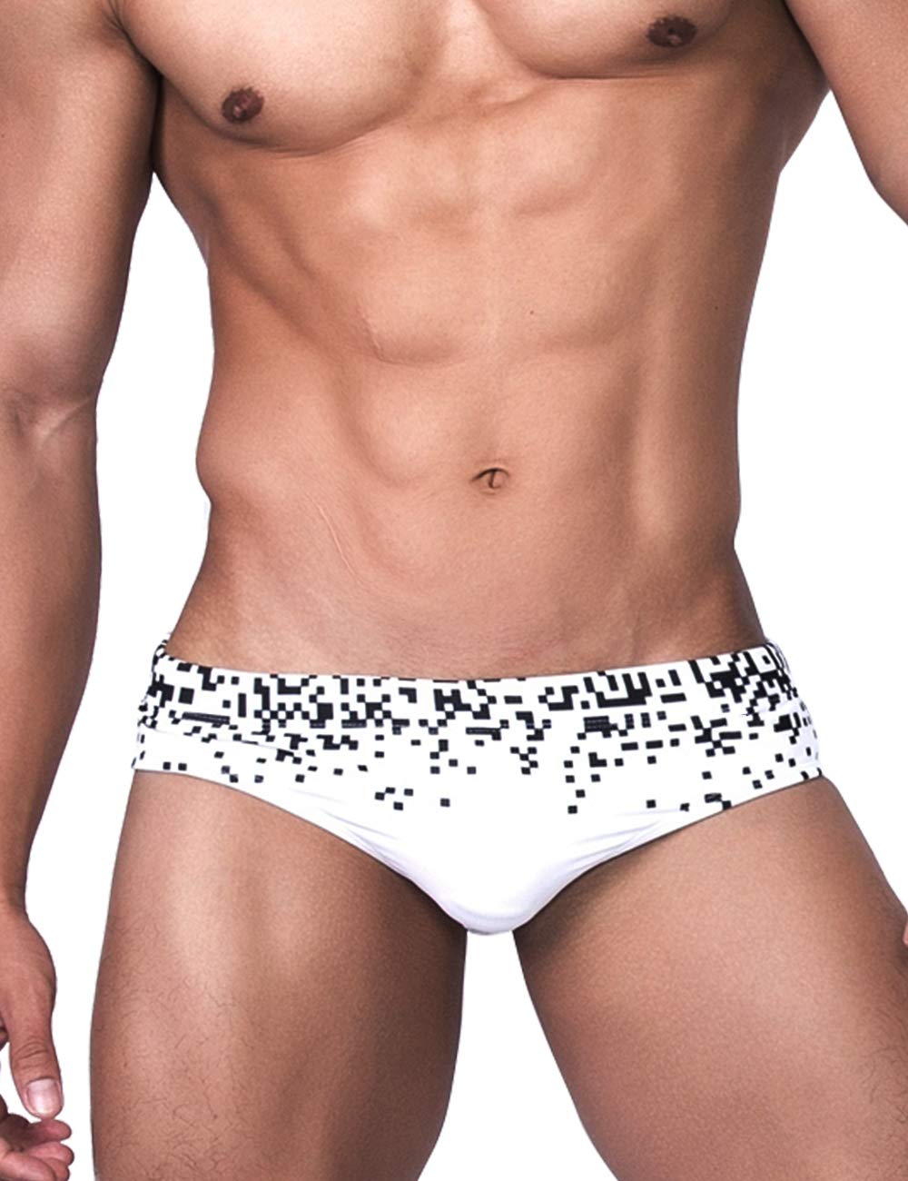 Men's Nylon Swimsuit Quick Dry Bikni Swim Briefs Sexy Low Rise Bathing Suit-image-10