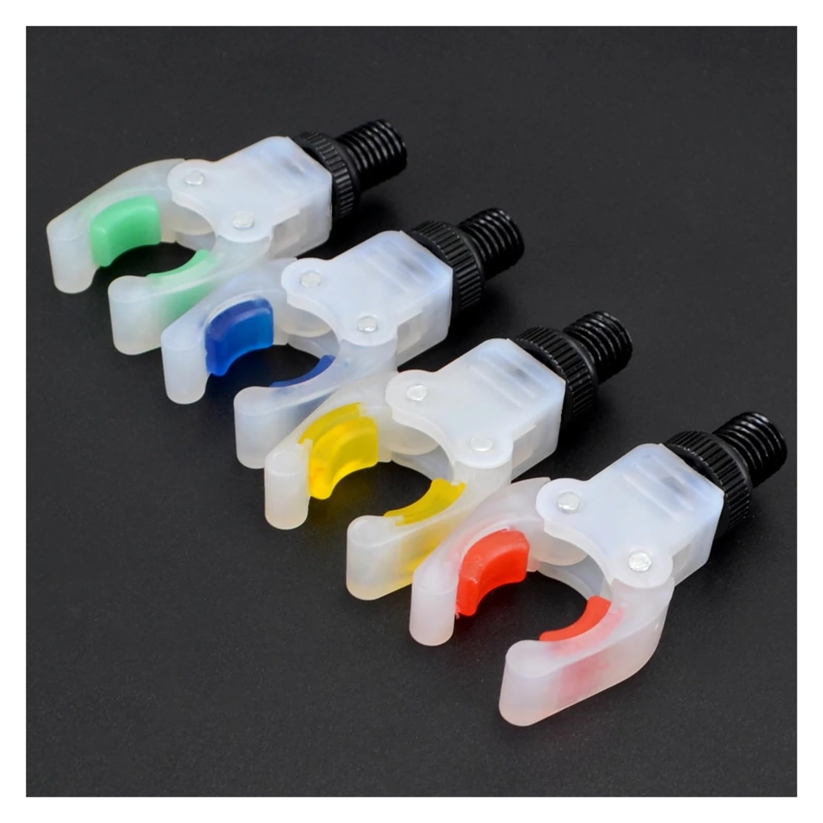 Lot de 8 cannes à pêche à la carpe - Tête fluorescente - Fixation sécurisée - Accessoires de pêche de nuit - AC144 (bleu)