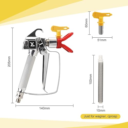 Miniatura 3 de CPROSP Pistola pulverizadora sin aire, alta presión 3600 PSI con 4 juntas giratorias 215,315,417,523 y 6 filtros