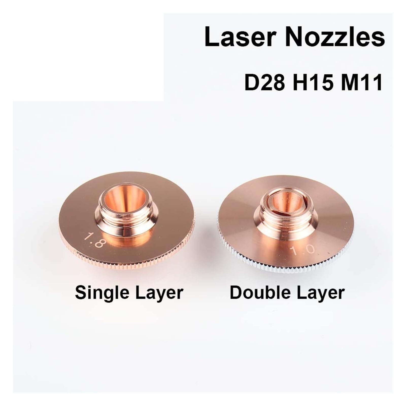 Dysza laserowa, Dysza laserowa pojedyncza/podwójna warstwa średnica 28 mm kaliber 0,8-5, do głowicy tnącej światłowody(1.8mm)