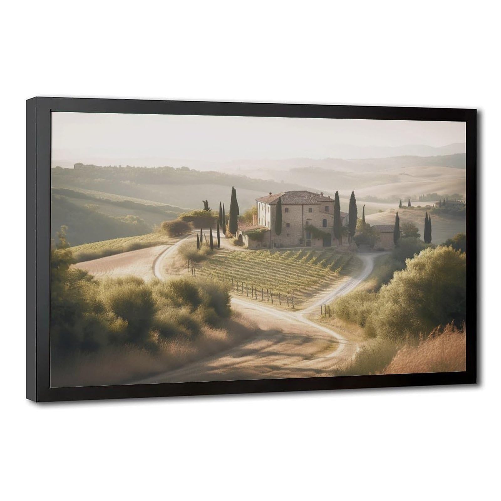Bareronor Tuscany Landscape Canvas Poster Bedroom Decor Landscape Office Room Decor Gift 24" L X 36" W