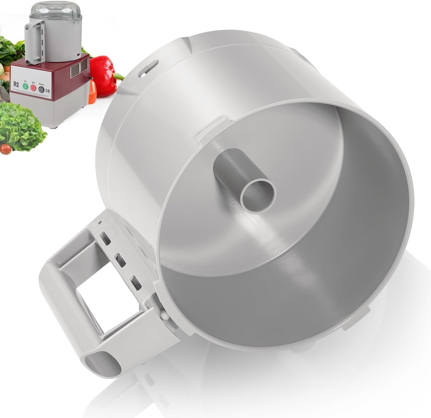 Replacement 112204S Cutter Bowl Fit for Robot Coupe 3 Quart Bowl, Compatible with R2 R2B R2N R2 Dice Food Processor