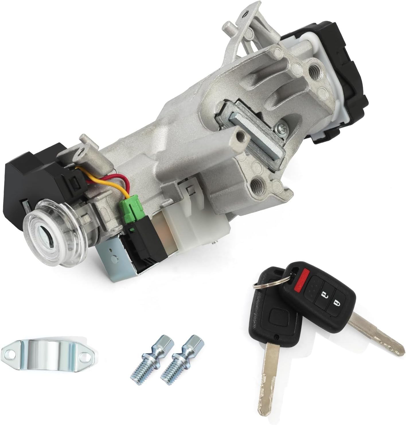 Ignition Switch Lock Cylinder with 2 Keys Without Chip Replacement for Honda Accord 2013 2014 2015 2016 2017 2.0L 2.4L 3.5L Replace 39730-T2A-A0