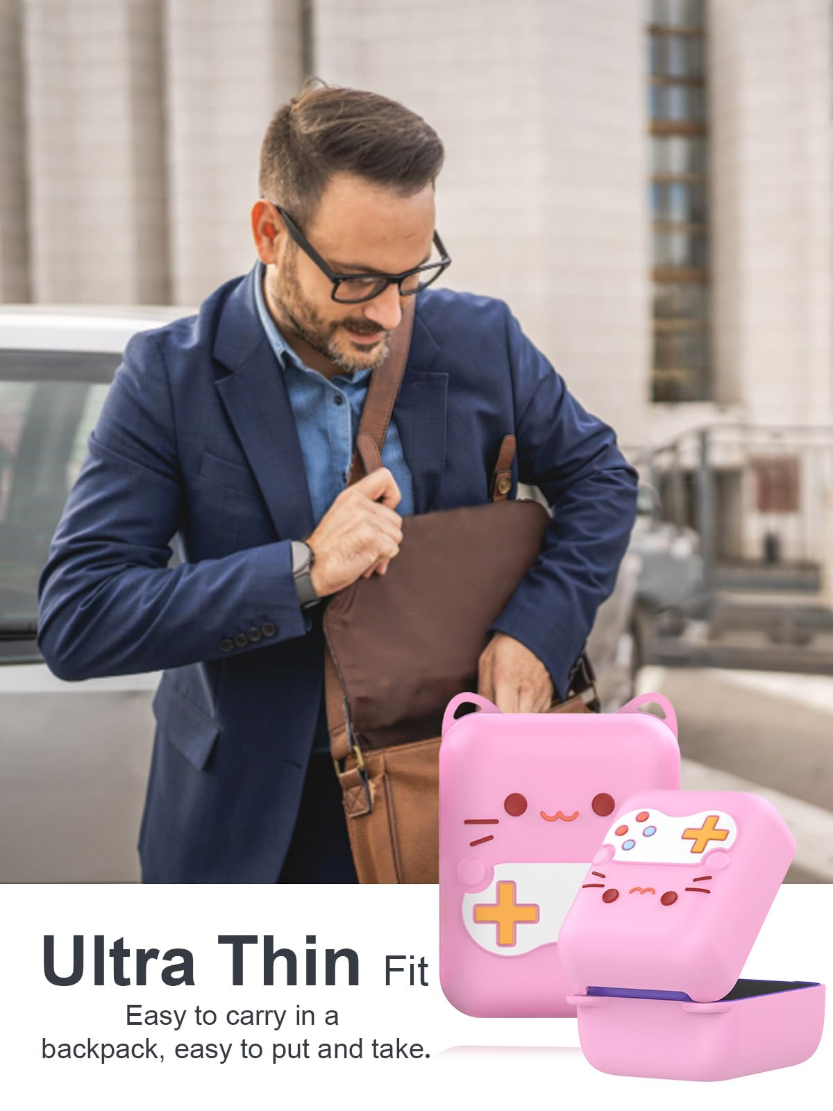 Obudowa na konsolę do gier wideo Bitzee Electronic Pet daunke miękki silikon, lekka odporność na uderzenia, zadrapania, uniwersalna ochrona, różowa