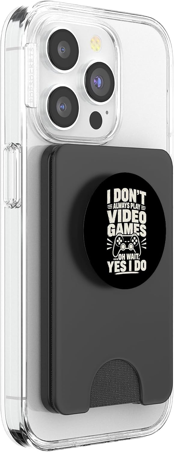 Gamer Video Games Controller Silhouette Gaming PopSockets PopWallet for MagSafe image 4
