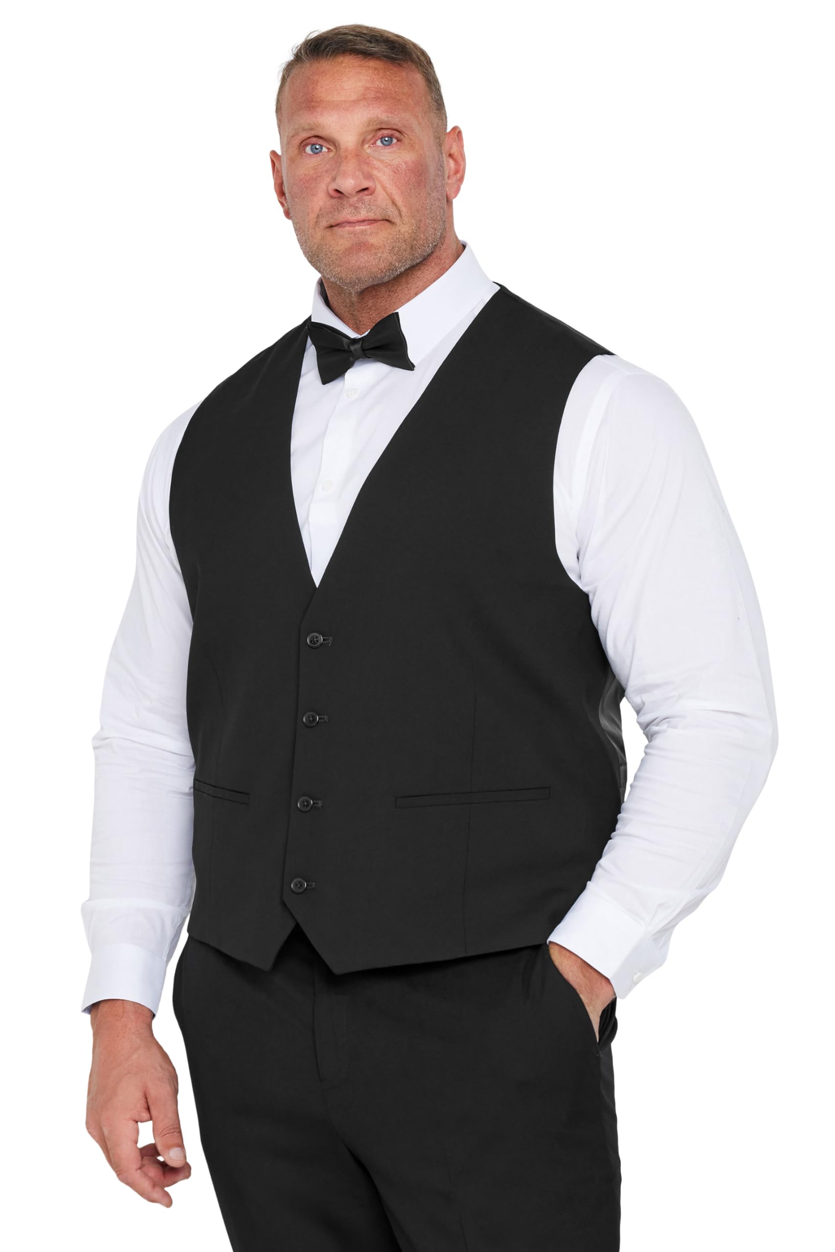 BadRhino Tailoring Big & Tall Suit Waistcoat - Men's - Plus Size Curve