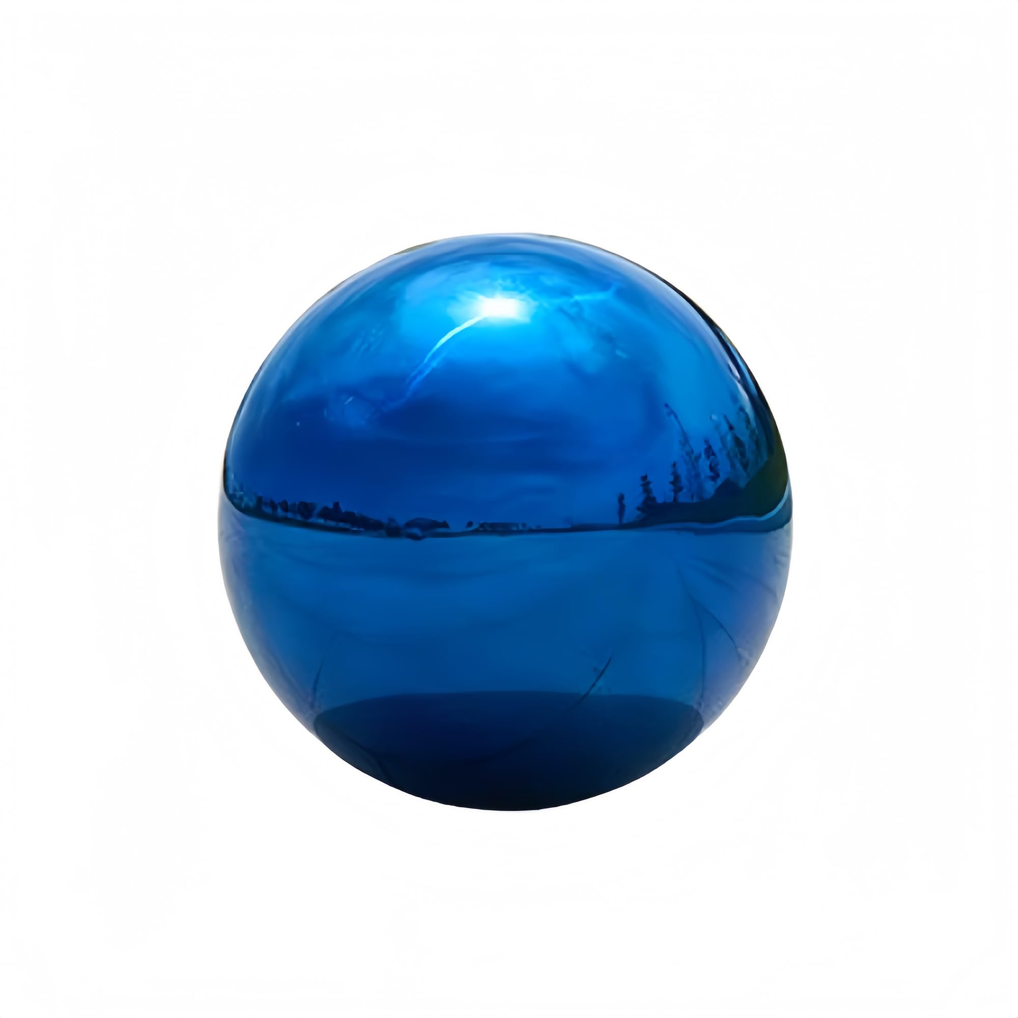 RVKXHD Outdoor Garden Gazing Mirror Ball: Gazing Ball, Stainless Steel Garden Mirror Globe, for Home Outdoor Pond Swimming Pool Decoration Gift, Hollow Floating Reflective Globe (Blue,10in)