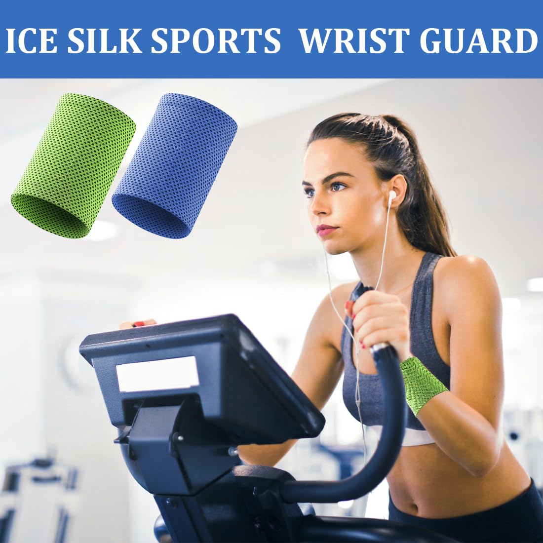 2PCS Bracelets Sport D'Été En Soie Glacée,Sport Wrist Band