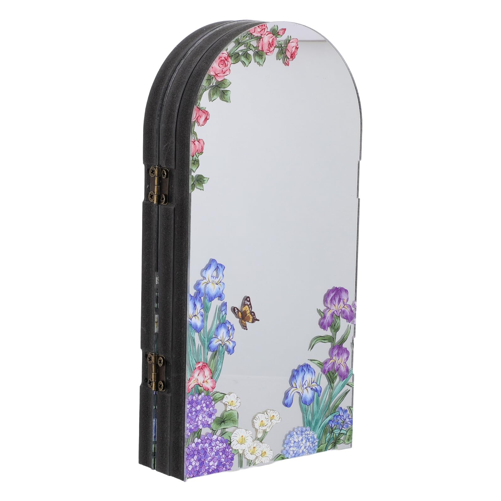 Écran pliant de bureau en acrylique miroir aux finitions dorées