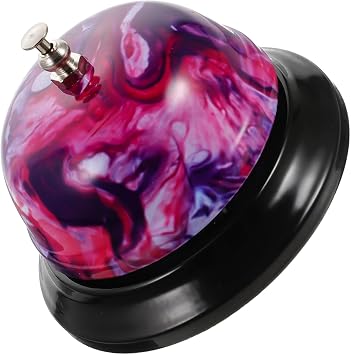Tofficu Ring The Bell Diatonic Metal Bells Table Calling Bell Saved by The Bell Metal Call Bell Hand- Pressed Bell Service Bell for Desk Bell Ringer for Desk Little Bell Child Handheld