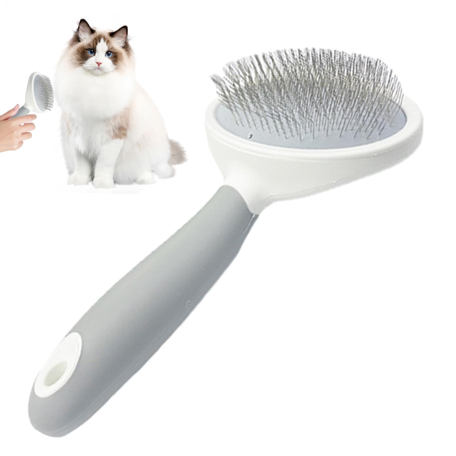 Cepillo para gatos,Cepillo para gatos Cepillo de aseo para mascotas para | Cepillo para quitar pelo de gato, para un cuidado suave y calmante, cepillo suave para gatos y perros