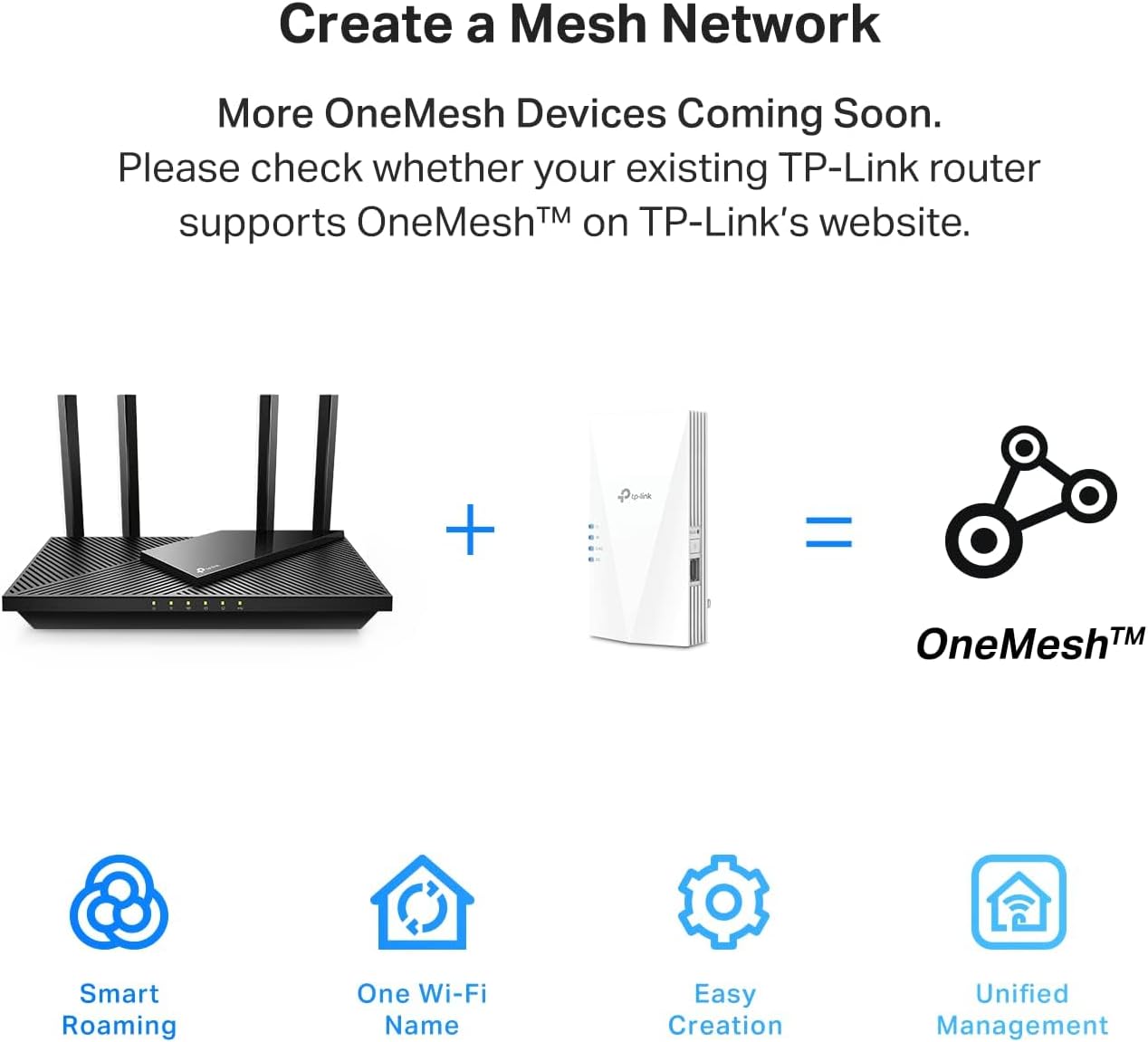TP-Link AX3000 WiFi 6 Range Extender Internet Booster(RE700X), Dual Band, AP Mode w/Gigabit Port, OFDMA, Beamforming, APP Setup, OneMesh Compatible - Image 5