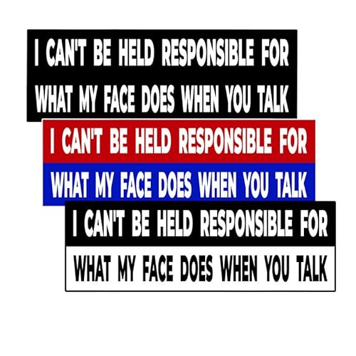 3Pcs(5in) - I Can't BE HELD Responsible for What My