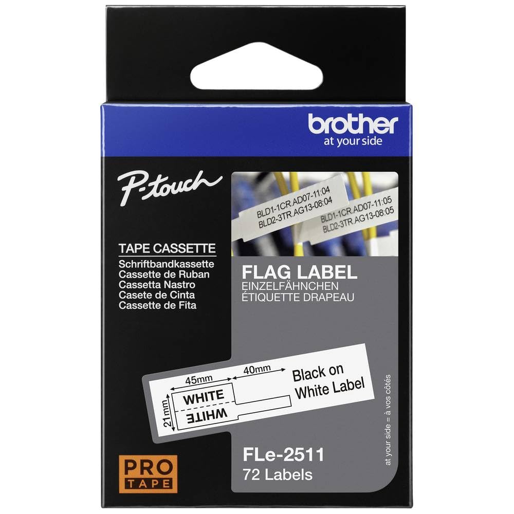 Brother White Fle-2511 Directlabel Label 45Mm X 21Mm Pack=72