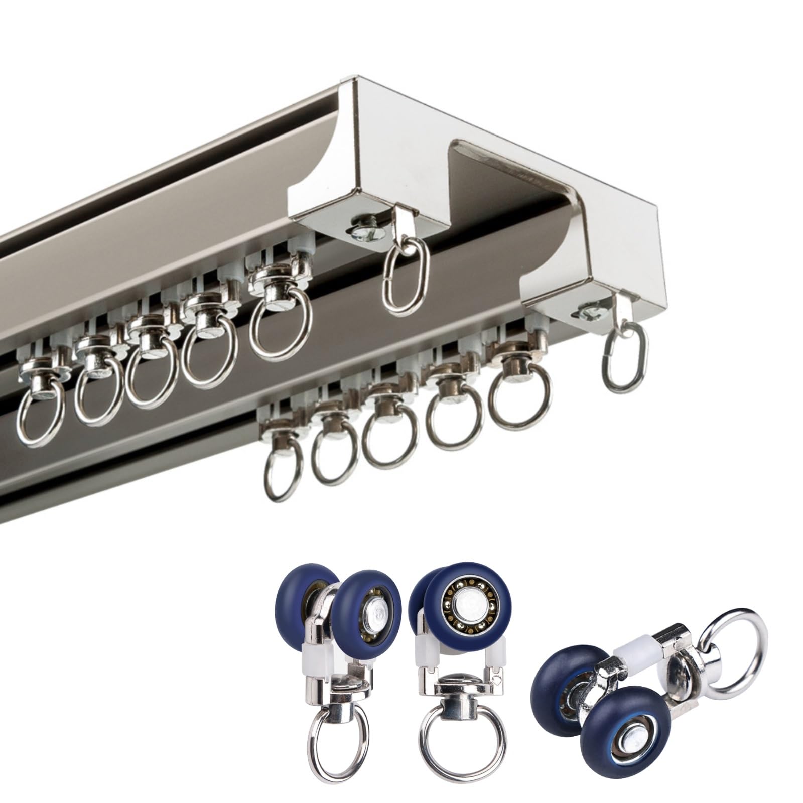 Rieles dobles deslizantes de aluminio de alta resistencia para techos exclusivos, 170 cm