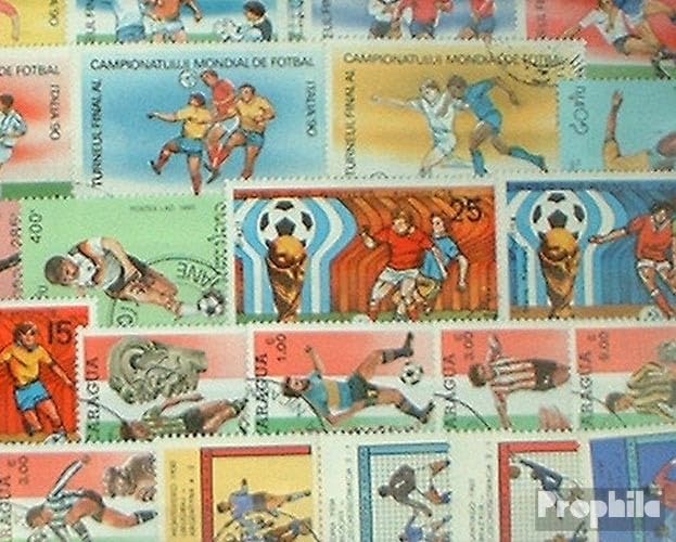 Prophila Collection Motives 100 various Football stamps (Stamps for collectors) Soccer