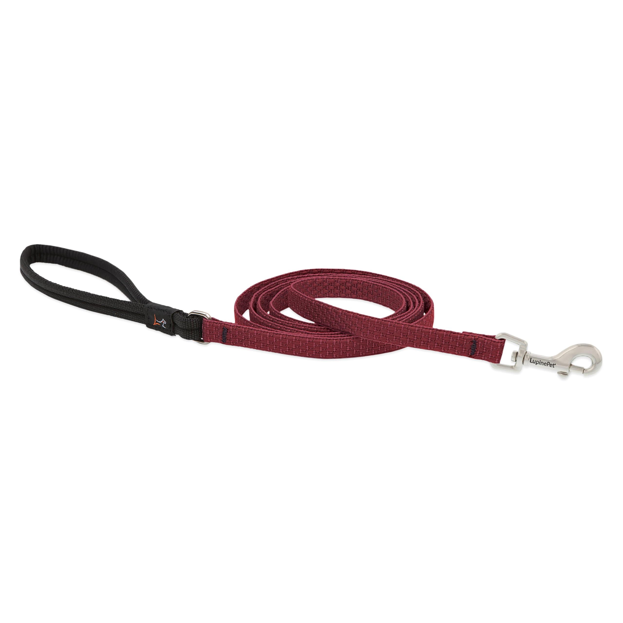 Eco by Lupine 1/2-Inch Recycled fibre Padded Handle Leash 6-feet for Small Dogs, Berry