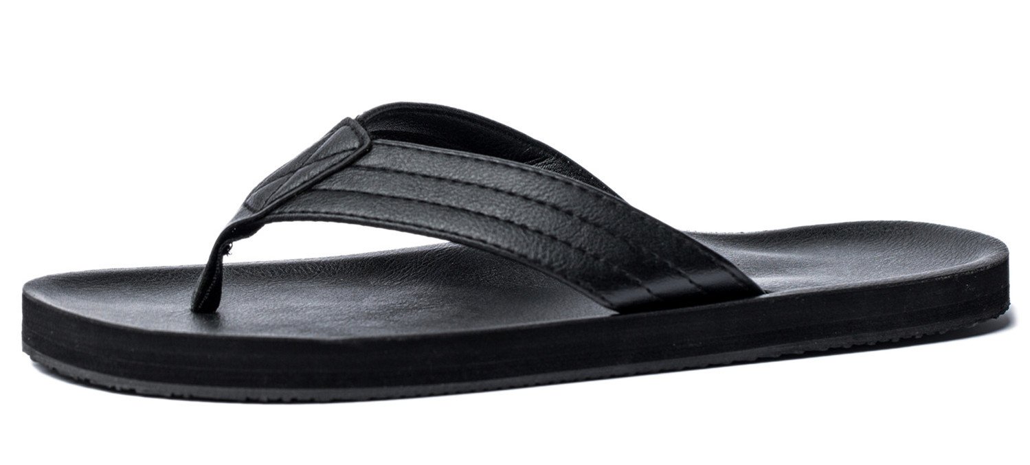 Men's Sandals Flip Flops Extra Large Size Arch Support Slippers Size 11 UK Black