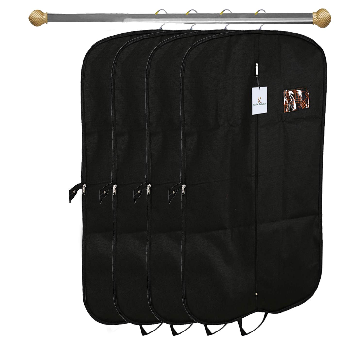Kuber Industries CTKTC41376-4 piezas plegables no tejidas para hombre (negro)