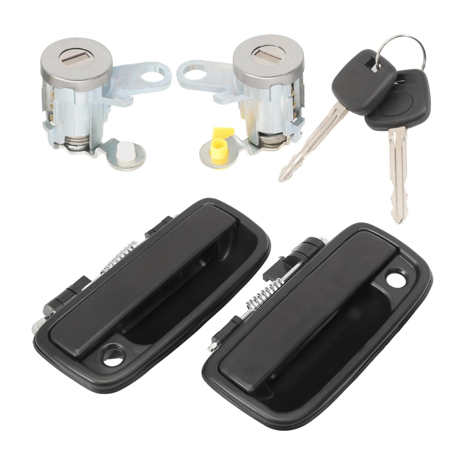Cgbwmb One Color Exterior Door Handle For Toyota For Tacoma 1995-2004 Front Driver And Passenger Side Exterior Door Handles 6922035020 With Lock Cylinders & Keys