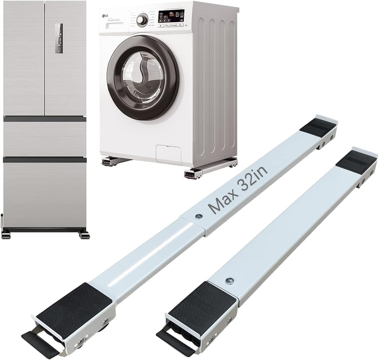 Adjustable Washing Machine Stand with Locking Wheels | Multi-Functional Movable Base for Refrigerator, Fridge, Furniture, Sofa, Table & Cupboard | Heavy Duty Mobile Roller Mover-image-17
