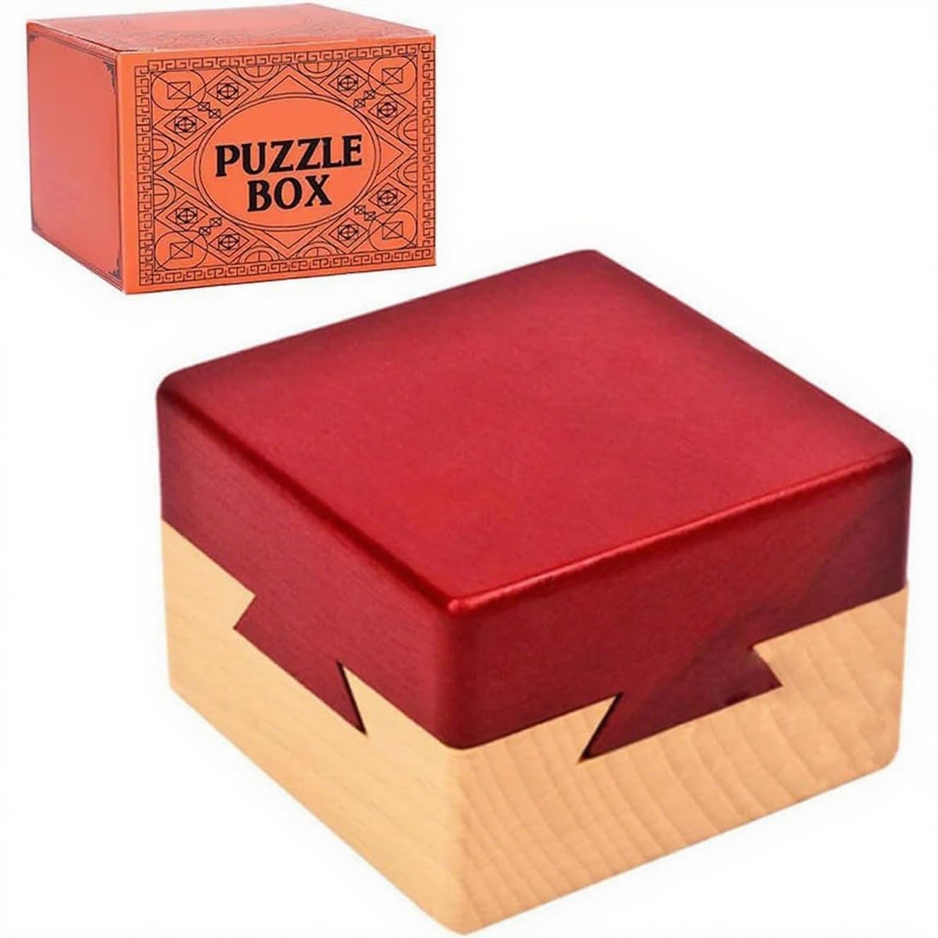 Impossible Dovetail 3D Wooden Puzzle Box, Secret Magic Drawers Brain Teaser with Hidden Compartment | Jewelry Box Gift