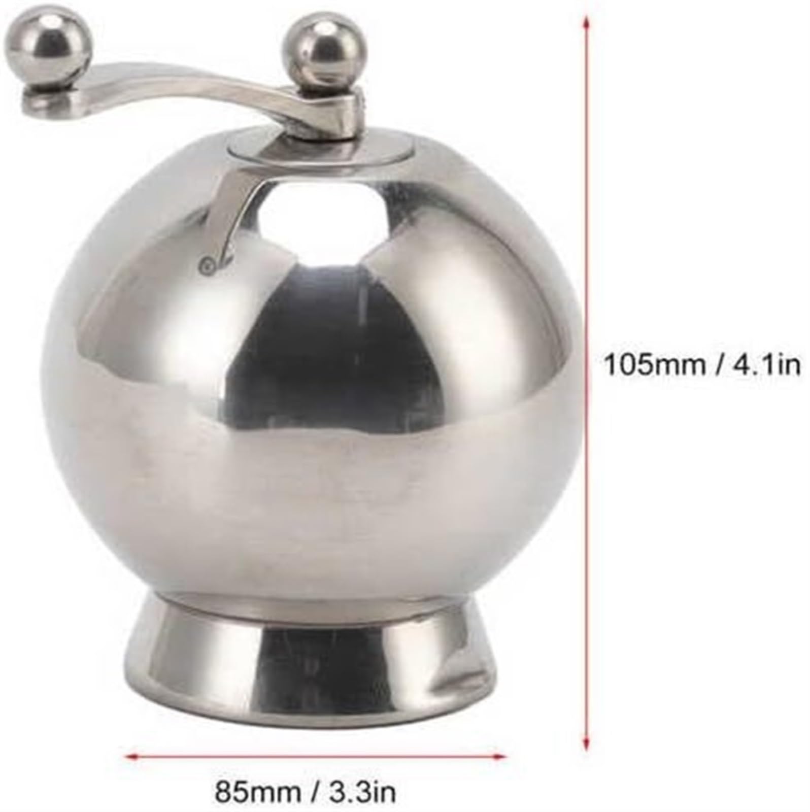 Młynek Do Przypraw Pieprzu Ręczny Młynek Do Pieprzu Z Długą Korbą Ze Stali Nierdzewnej Okrągły Łuk Do Różnych Przypraw(2pcs)