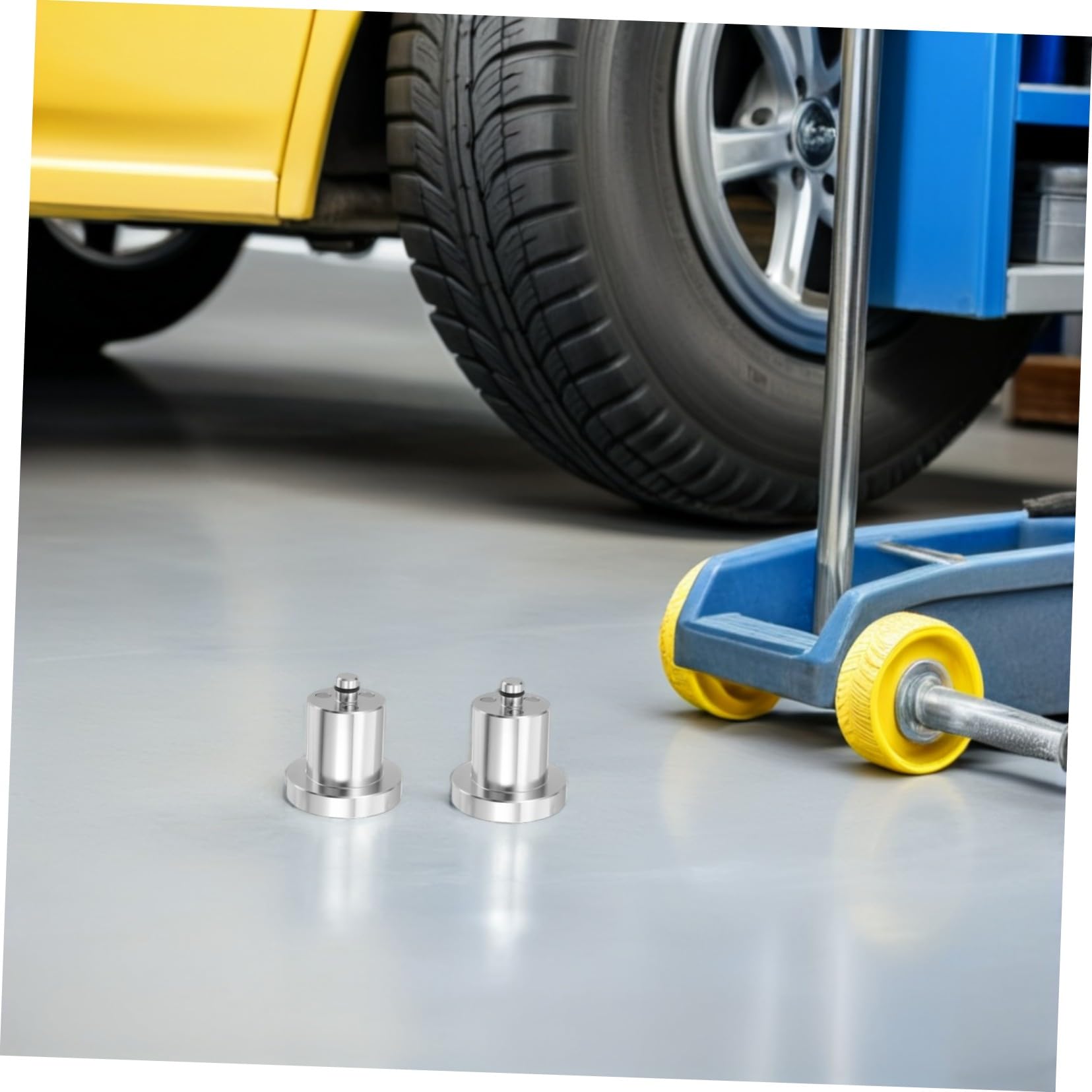 Holibanna 4 Stück Teiliges Aluminium Lift Pad Wagenheber Adapter Stoßdämpfend Hebepunkt Schutz für Pkw LKW Hydraulikwagenheber Werkstatt Zubehör