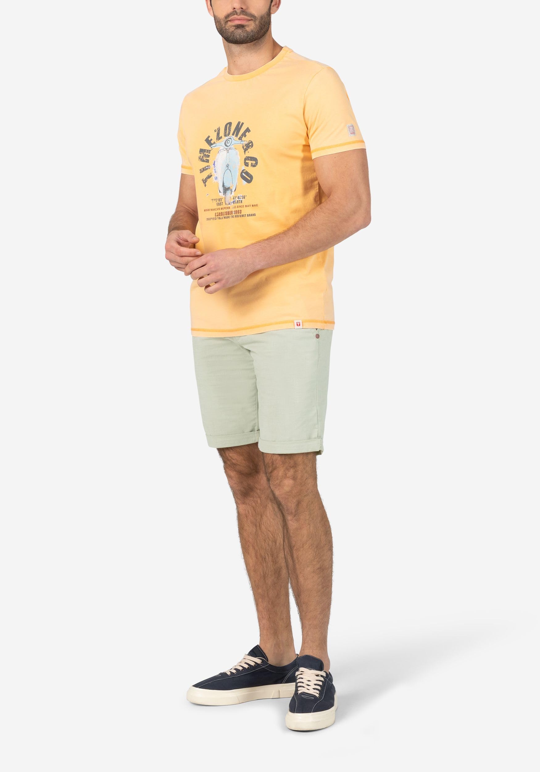 Timezone Herren Chino Shorts in Farbe:Braun;Größe:31W (Stück) | Baumwolle | Regular Fit | unifarben | atmungsaktiv | Reißverschluss | modisch-Style | ideal für Basic