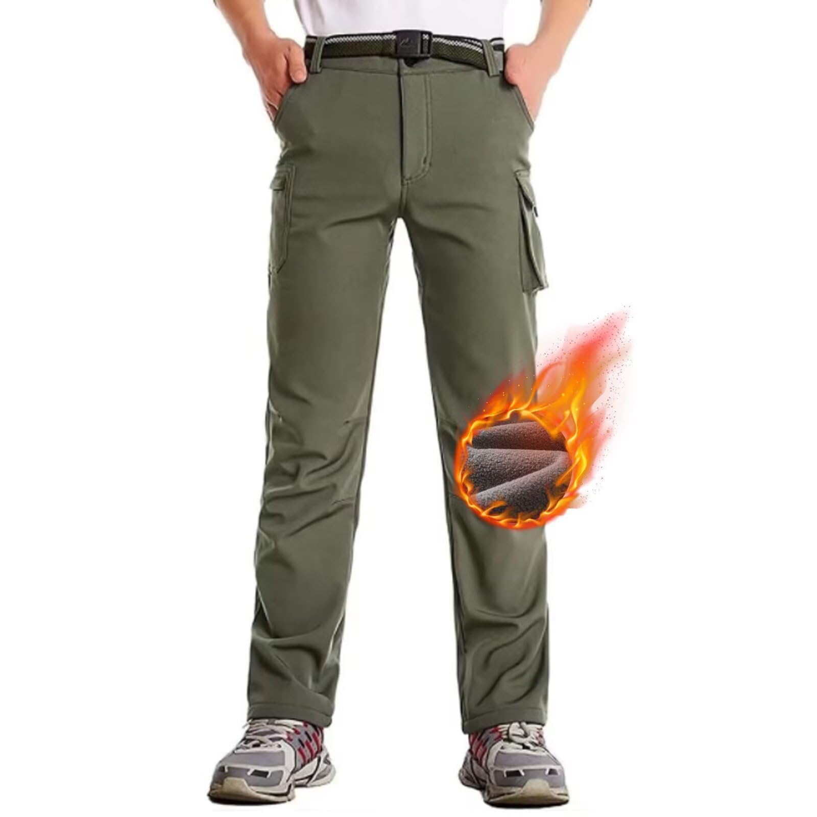 Jungen Wanderhose Mädchen Fleece Gefüttert Wasserdicht Winddicht Softshell Winter Warm Outdoor Schnee Skihose