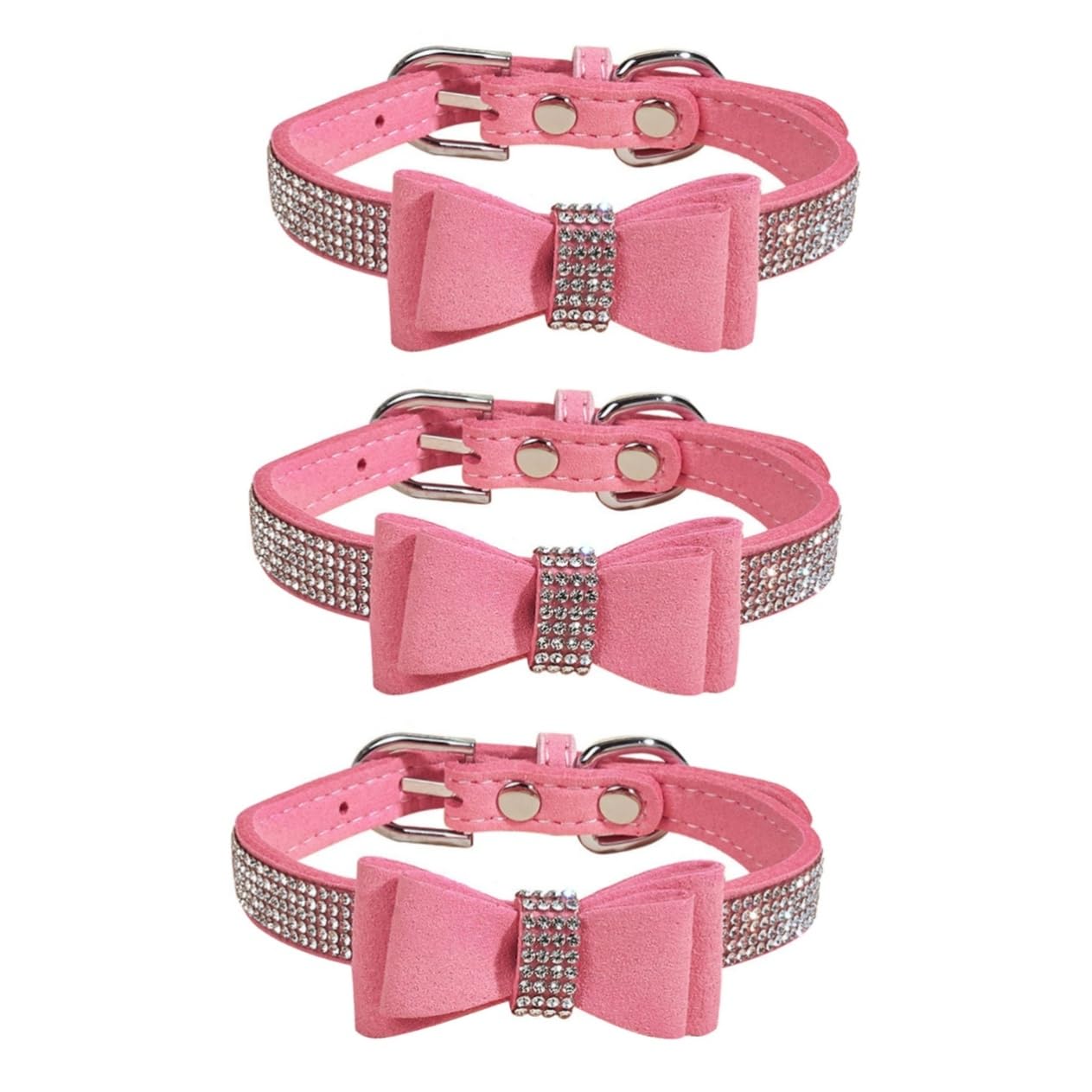Collier pour chiens et chats confortable et lavable avec nœud