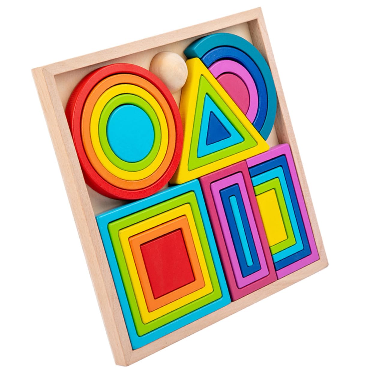 ORFOFE Juguetes Educativos de Construcción para Bloques de Colores Grandes Cognitivo de para Bebés y Pequeños Desarrollo Motriz y Creatividad Seguro y Duradero para Aprendizaje Temprano