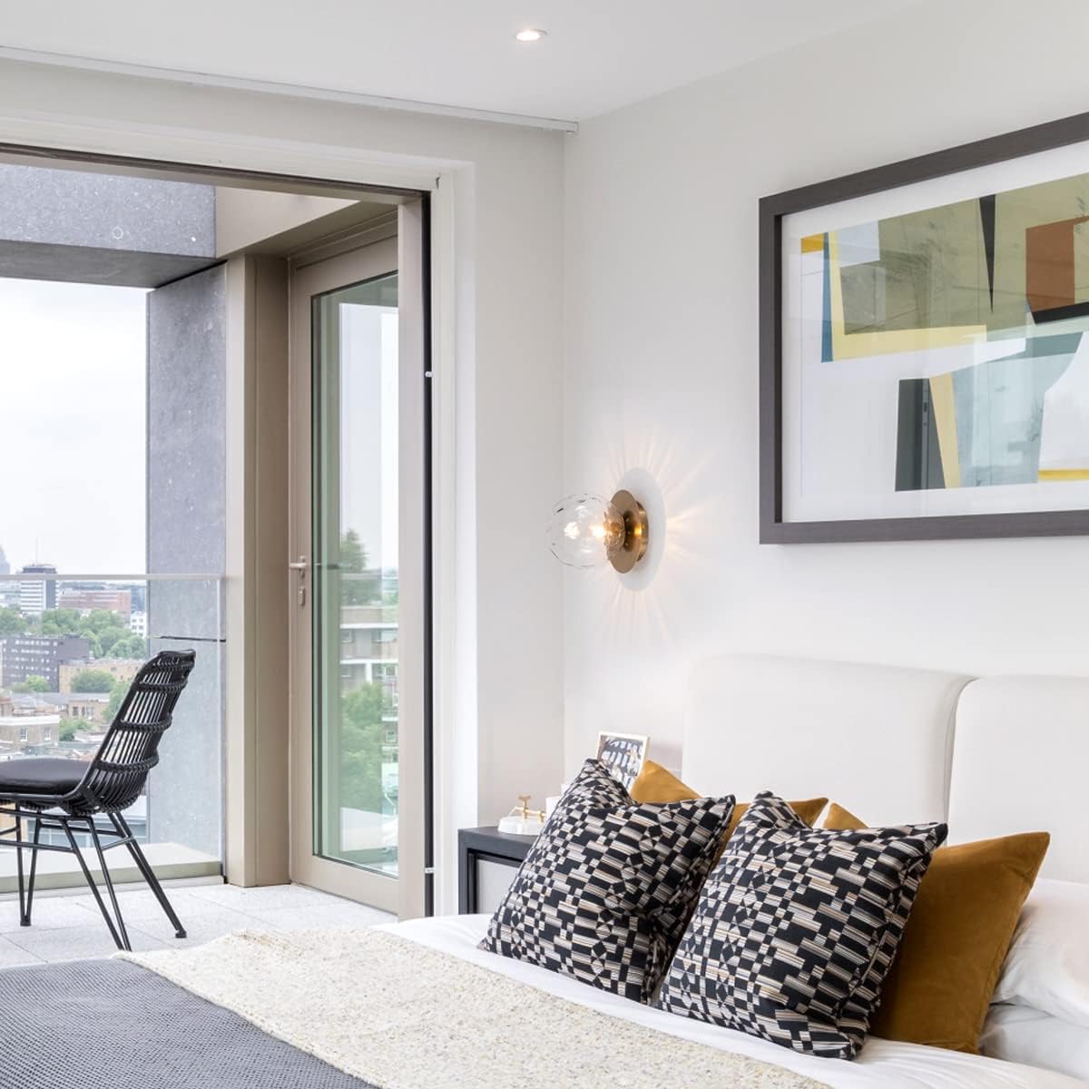 Industrial Ceiling Light Fixtures Flush Mount, Hallway Light Fixtures, Globe Glass Ceiling Light for Porch Kitchen Entryway Nursery Laundry