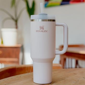 STANLEY Quencher H2.0 FlowState Pipetli Termos Bardak 1.18 Litre - Pembe Kuvars (Rose Quartz) | Paslanmaz Çelik
