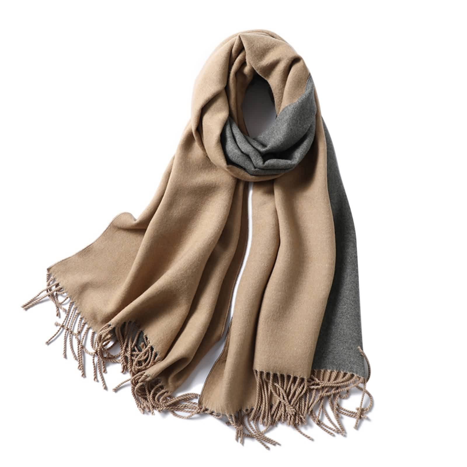 Donna Sciarpa, Donna Inverno Sciarpa Cashmere Sentire Imitazione Cashmere Doppio Lato Tinta Unita Calda Uomini Abbigliamento Accessori, Stile 4