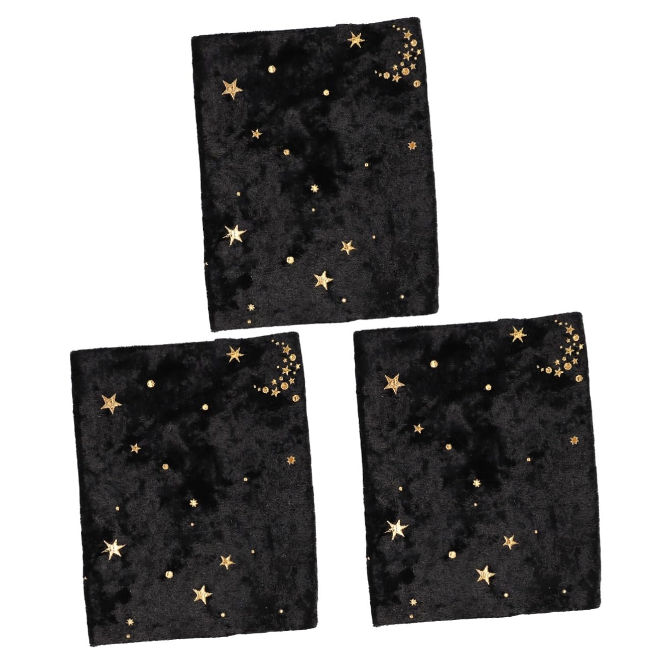 EXCEART 3piezas Cubierta De Libro De Hecha Mano Fundas Protectoras Para Libros De Estudiantes Diseño De Estrellas y Luna
