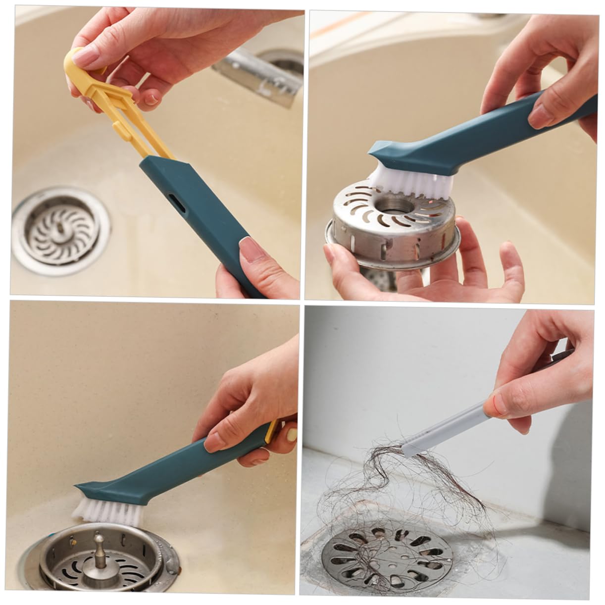 Juego de 3 cepillos de limpieza de cocina, limpiador de jabón para platos, limpiador de lavavajillas, limpiador de suelos de madera dura, herramienta de limpieza multiusos para platos y hornos