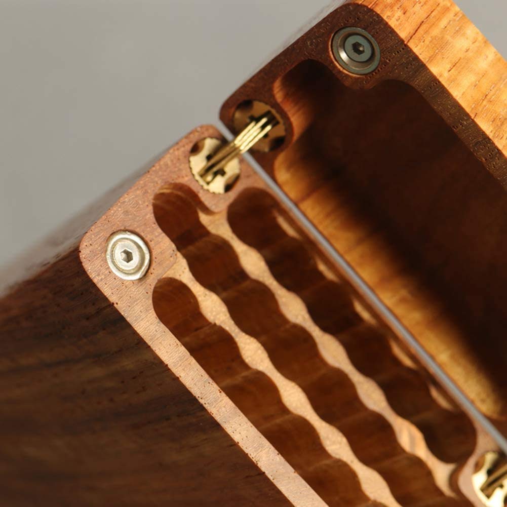 Amazon | 高級マホガニーのシガレットケース、ポータブル木製