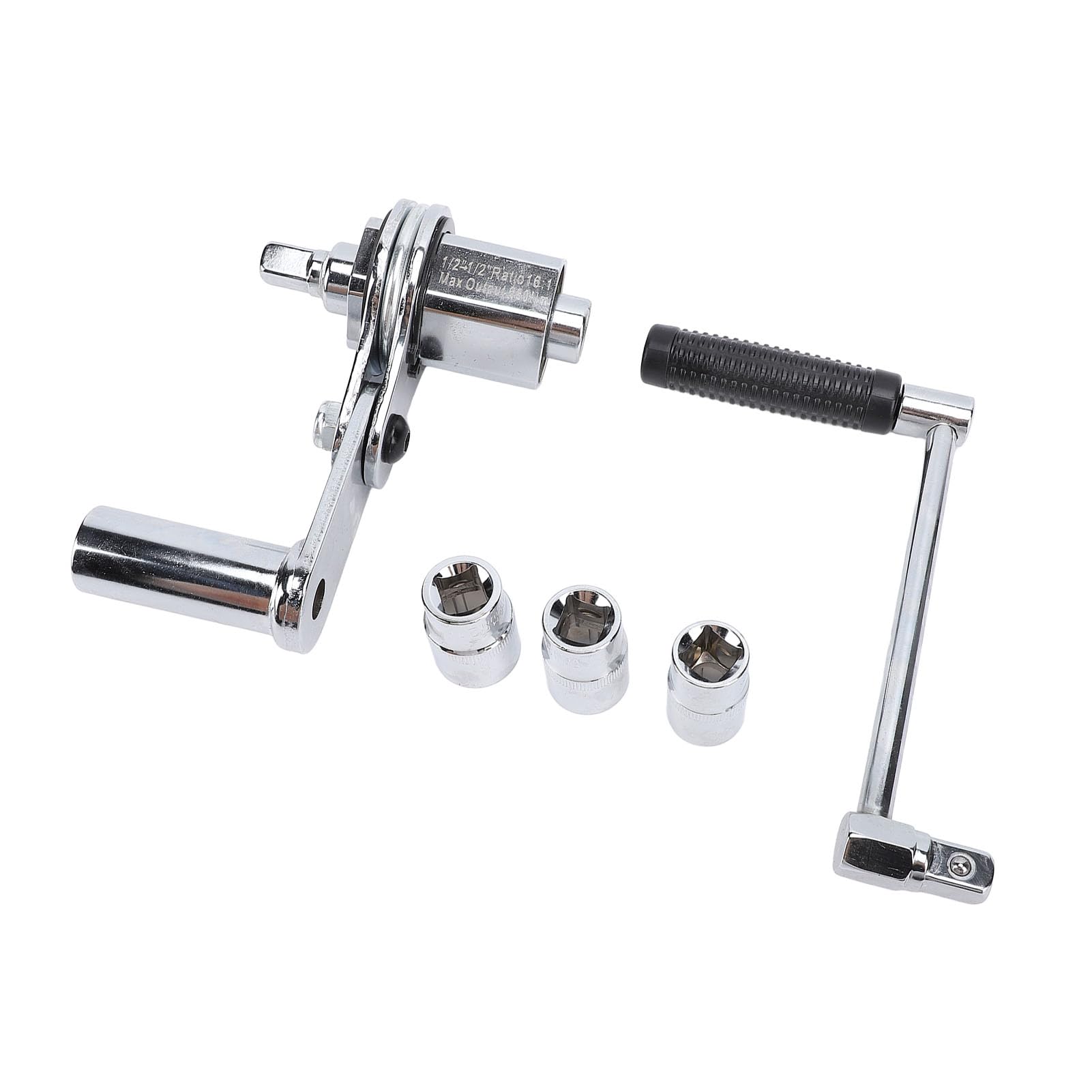 Generic Klucz Wzmacniacza Skrętu Chromowo-wanadowy środek do Usuwania Nakrętek 1 16 Przełożenie 680 Nm z Gniazdami 17 Mm 19 Mm 21 do Usuwania Nakrętek Opon Samochodowych i Wymiany Opon